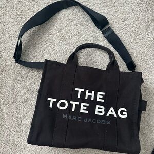 Marc Jacob’s The Tote Bag in Black Canvas - Medium Tote